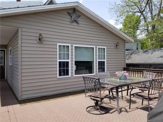 deck featuring a patio area