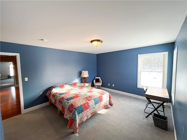 view of carpeted bedroom