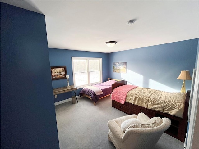 bedroom featuring carpet