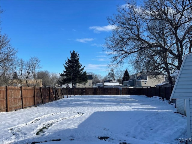 view of snowy yard