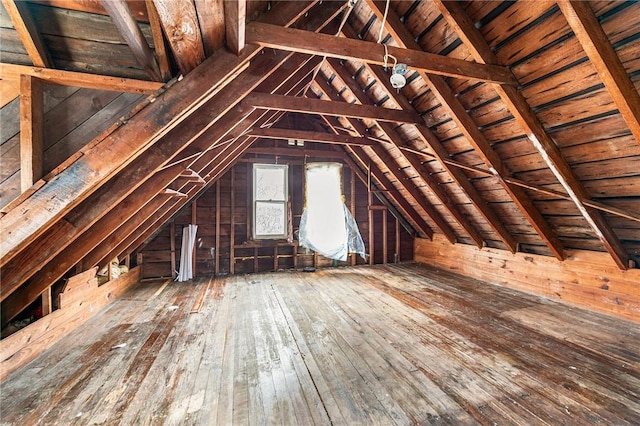 view of attic