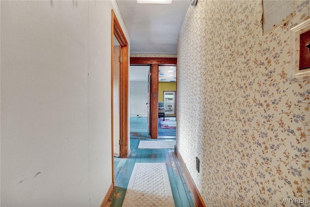 corridor featuring hardwood / wood-style flooring