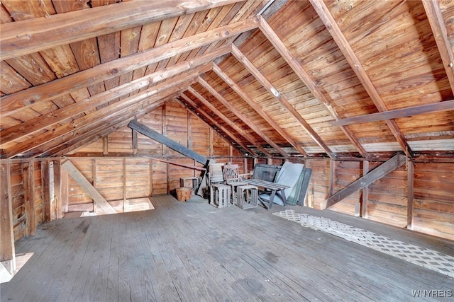 view of attic