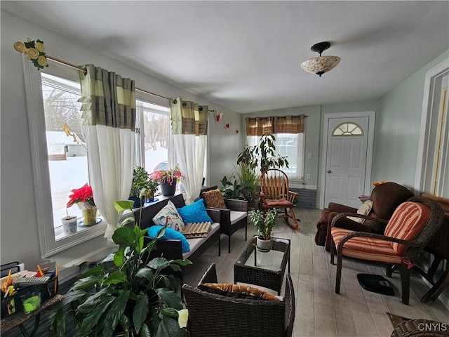 sunroom / solarium with a healthy amount of sunlight