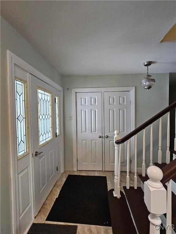 view of tiled foyer