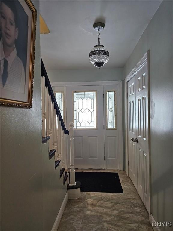 view of foyer entrance