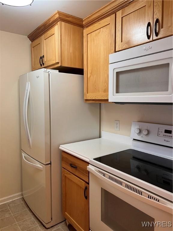 kitchen with white appliances