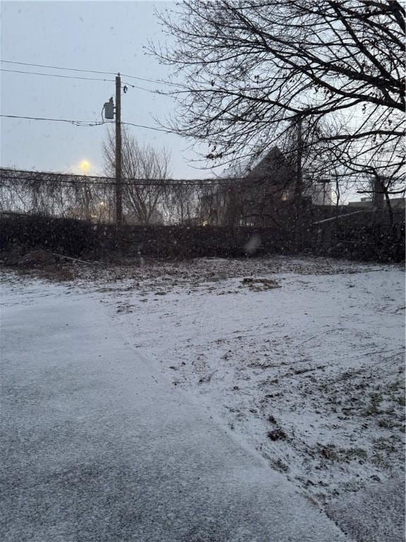 view of snowy yard