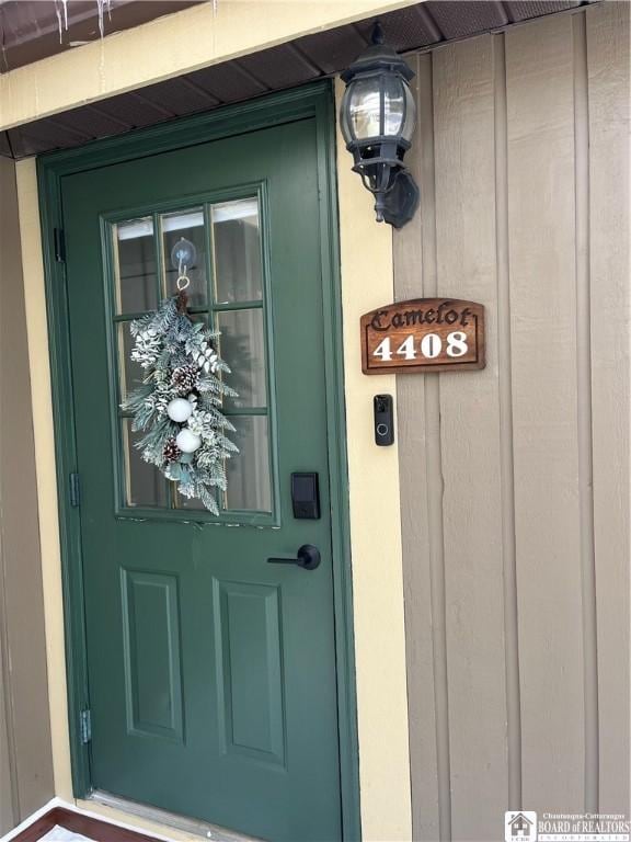 view of doorway to property