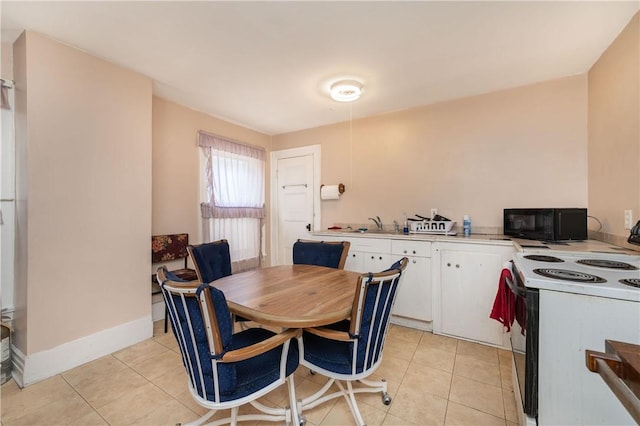 view of tiled dining area