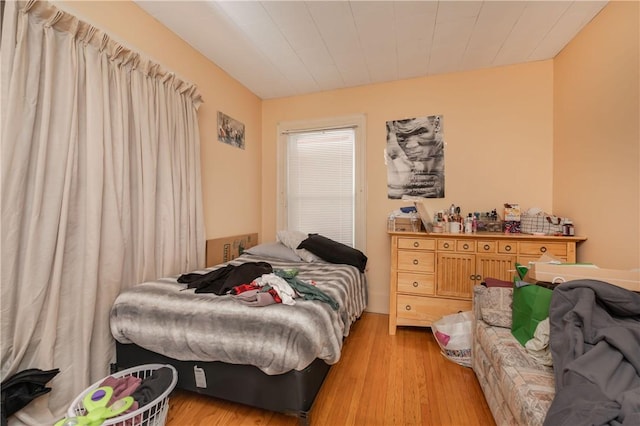 bedroom featuring light hardwood / wood-style flooring