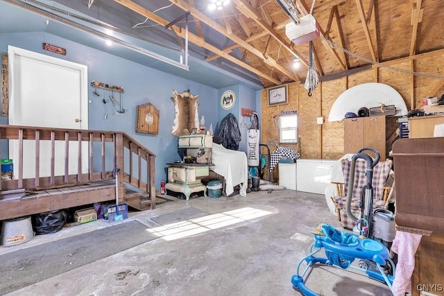 interior space with concrete flooring