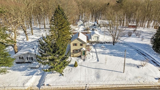 view of snowy aerial view