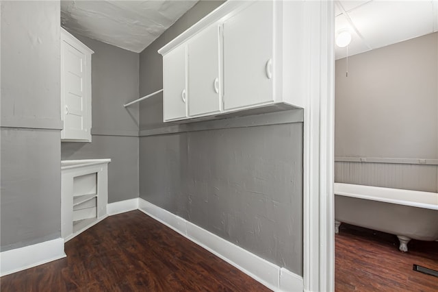 washroom featuring dark hardwood / wood-style floors