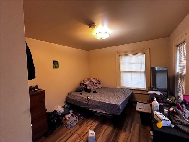 bedroom featuring hardwood / wood-style floors