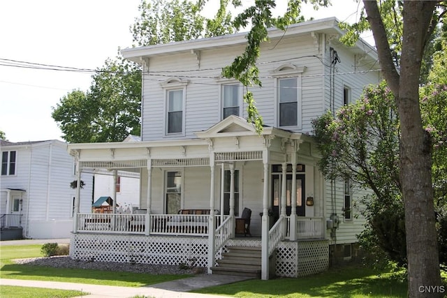 italianate house with a porch