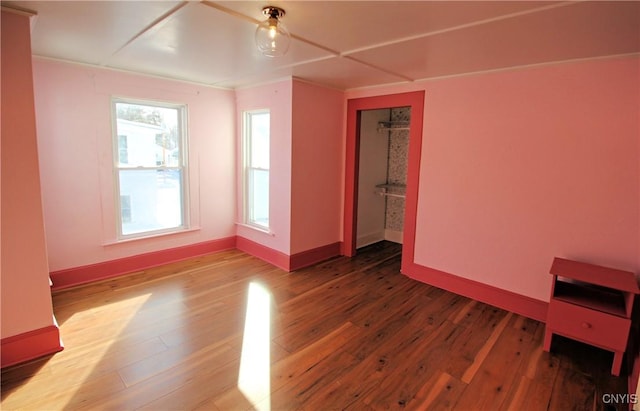 empty room with wood-type flooring