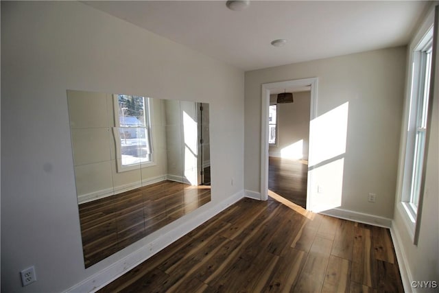 interior space featuring dark wood-type flooring