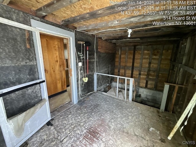 view of basement