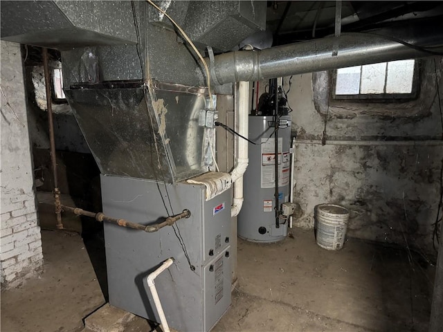 utilities with heating unit and water heater