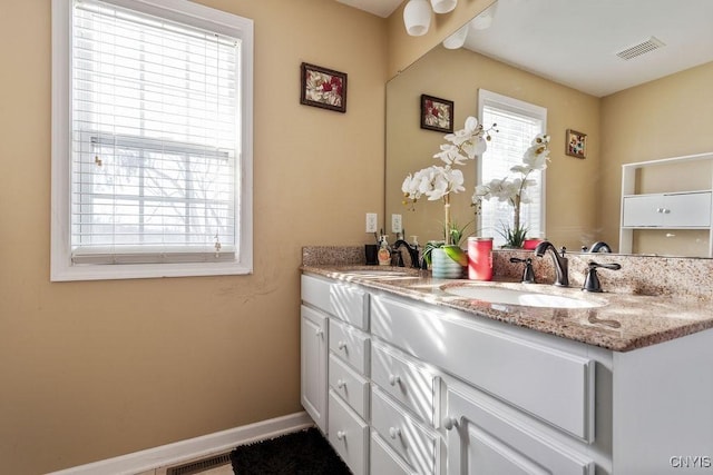 bathroom with vanity