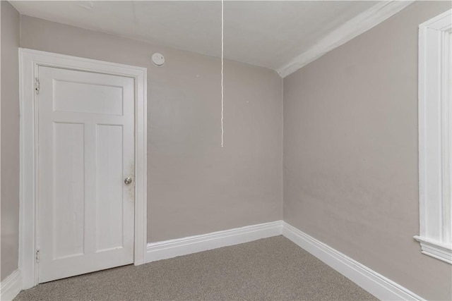 spare room featuring carpet flooring