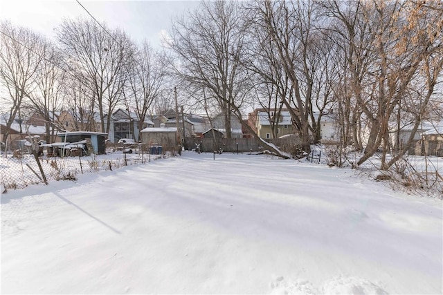 view of snowy yard