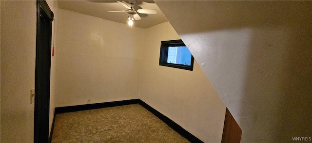 147 Montana Ave, Buffalo, NY 14211 - empty room with a ceiling fan, carpet floors, and vaulted ceiling