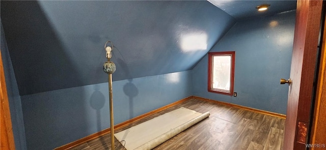 147 Montana Ave, Buffalo, NY 14211 - additional living space with lofted ceiling, baseboards, and wood finished floors