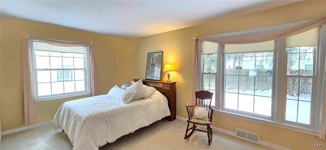 view of carpeted bedroom