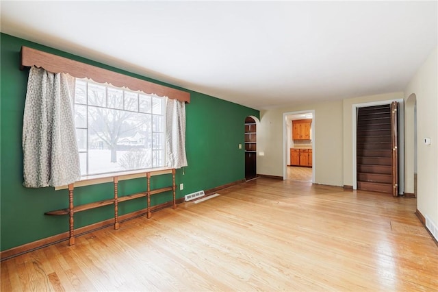 interior space featuring light wood-type flooring