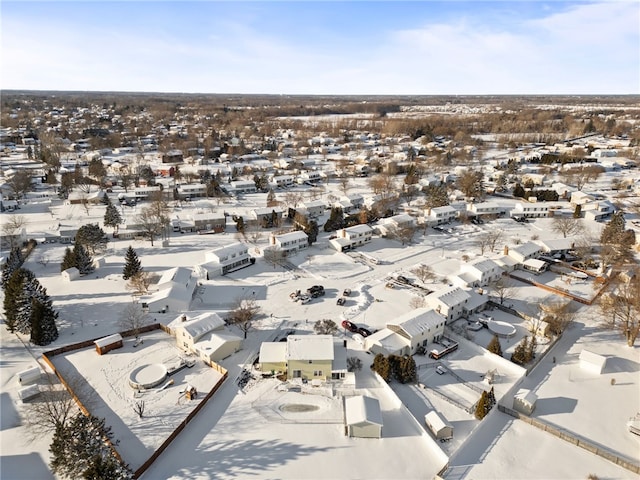 view of snowy aerial view