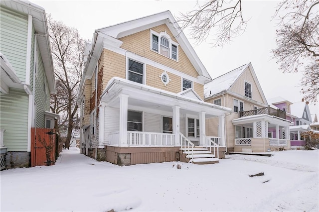 view of front of home with a porch