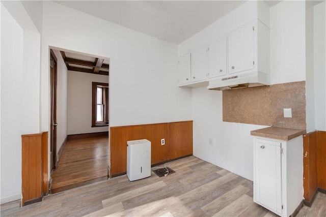 interior space with light hardwood / wood-style floors