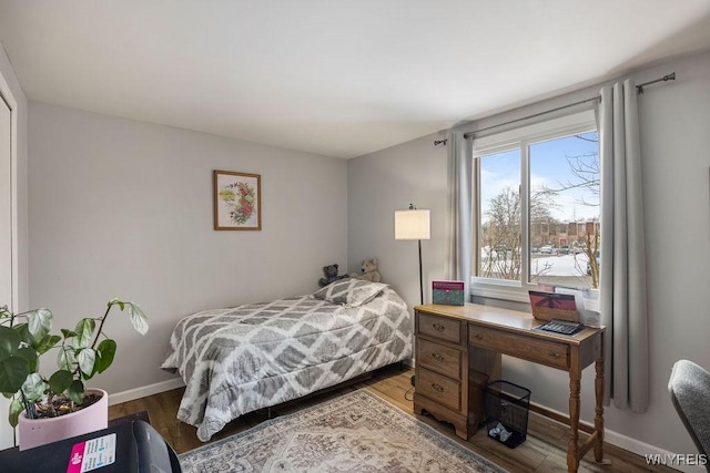 bedroom featuring hardwood / wood-style floors