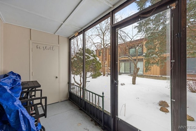 view of sunroom / solarium