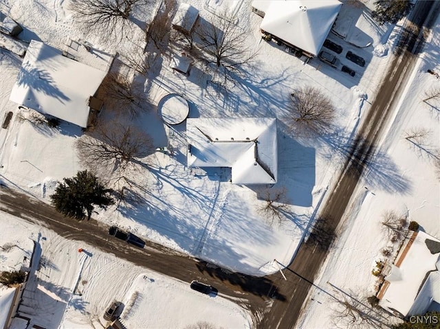 view of snowy aerial view