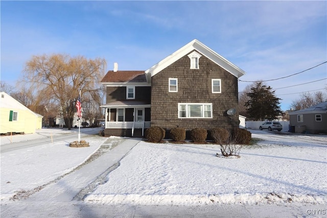 view of front property with a porch