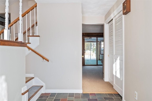 stairway with carpet