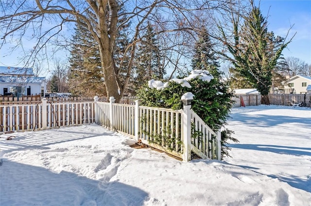 view of snowy yard