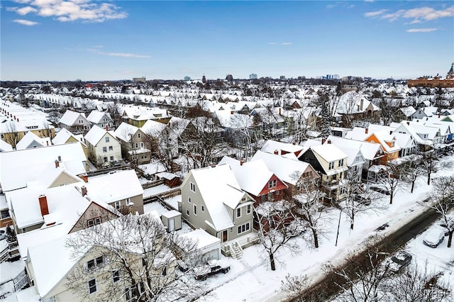 view of snowy aerial view