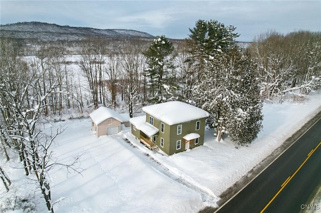 view of snowy aerial view