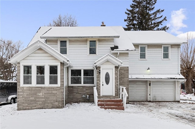 view of front of house featuring a garage