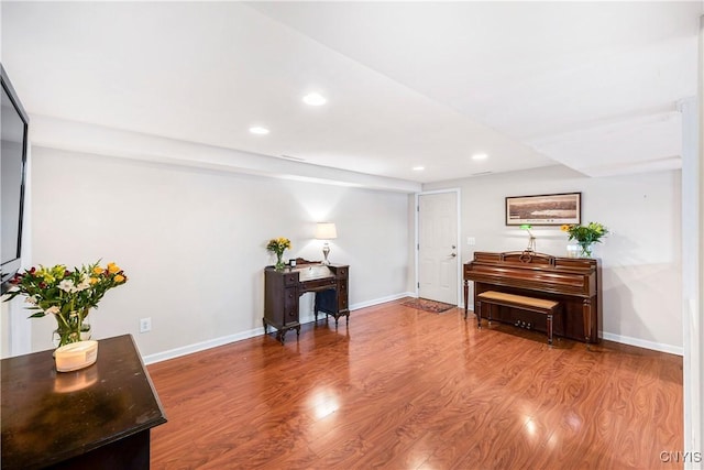 miscellaneous room with hardwood / wood-style flooring