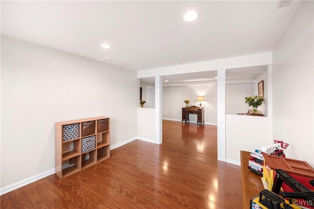 interior space featuring hardwood / wood-style floors