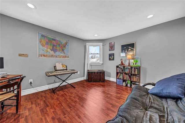 interior space featuring wood-type flooring