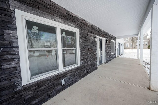 view of patio featuring covered porch