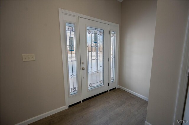 foyer featuring hardwood / wood-style flooring