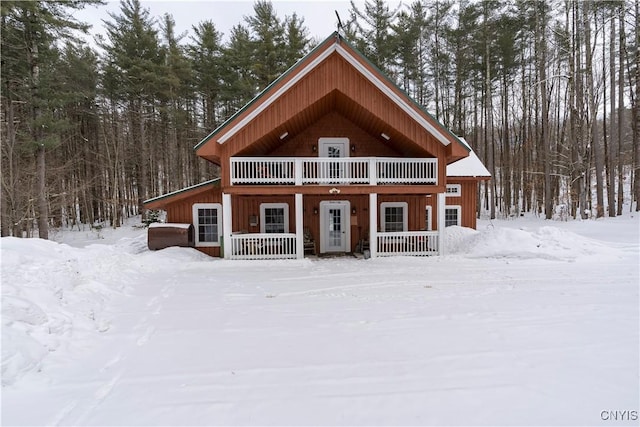 view of front of home with a porch