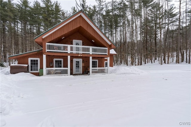 view of front of home with a porch